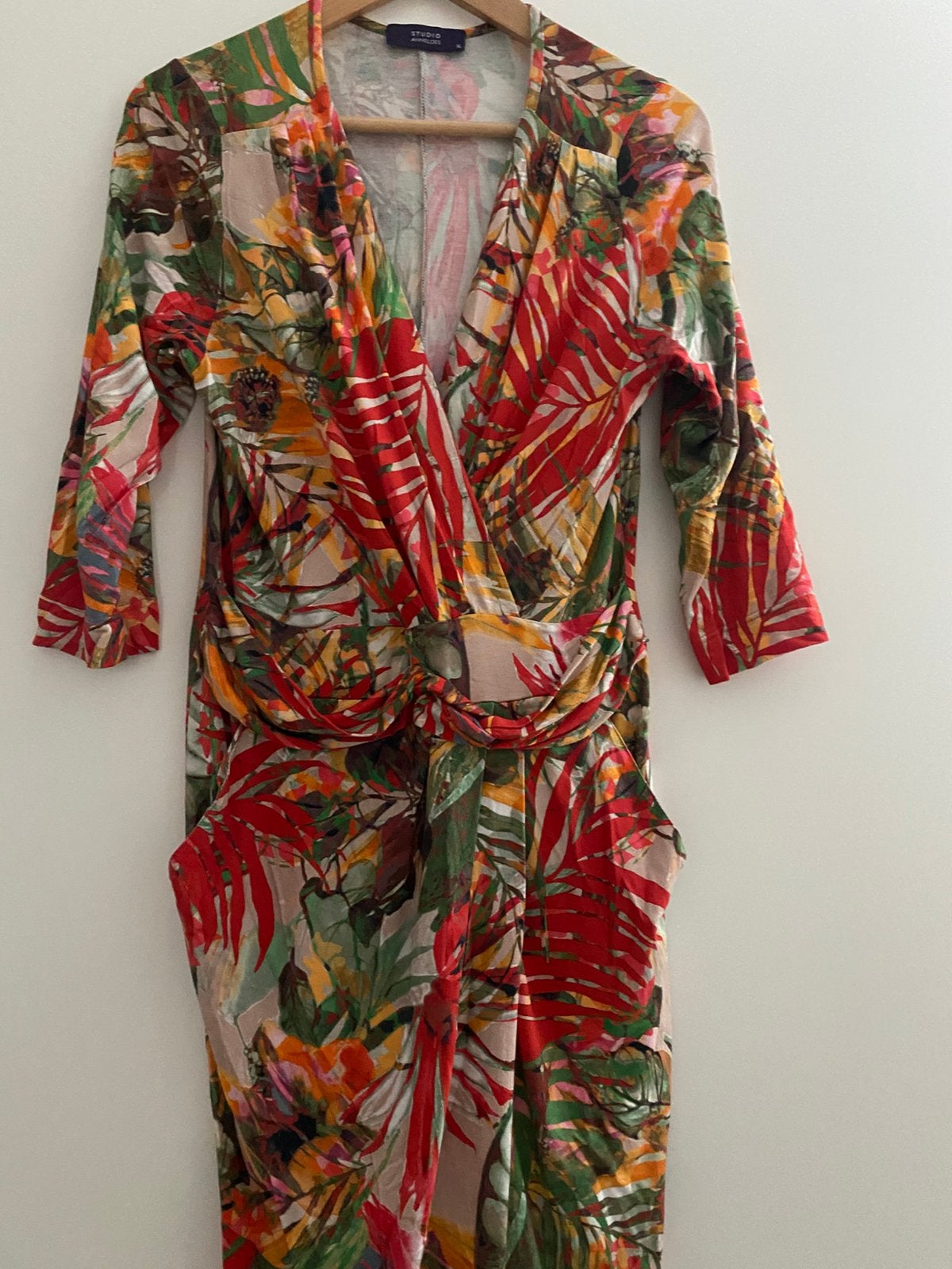 Studio Anneloes jurk met tropische print, maat XL, Ophalen of Verzenden, Zo goed als nieuw, Overige kleuren, Knielengte