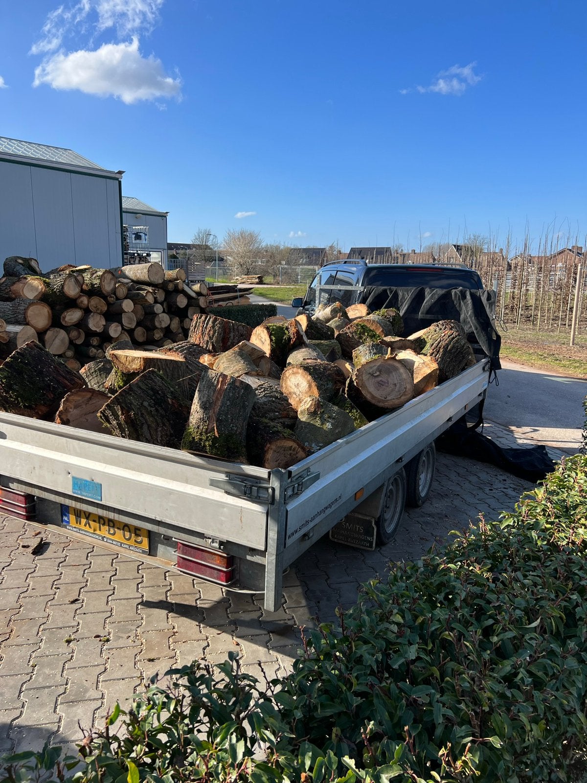 Dikke vracht 4,8 kuub eiken essen brandhout thuisb. 🔥🪵🪓