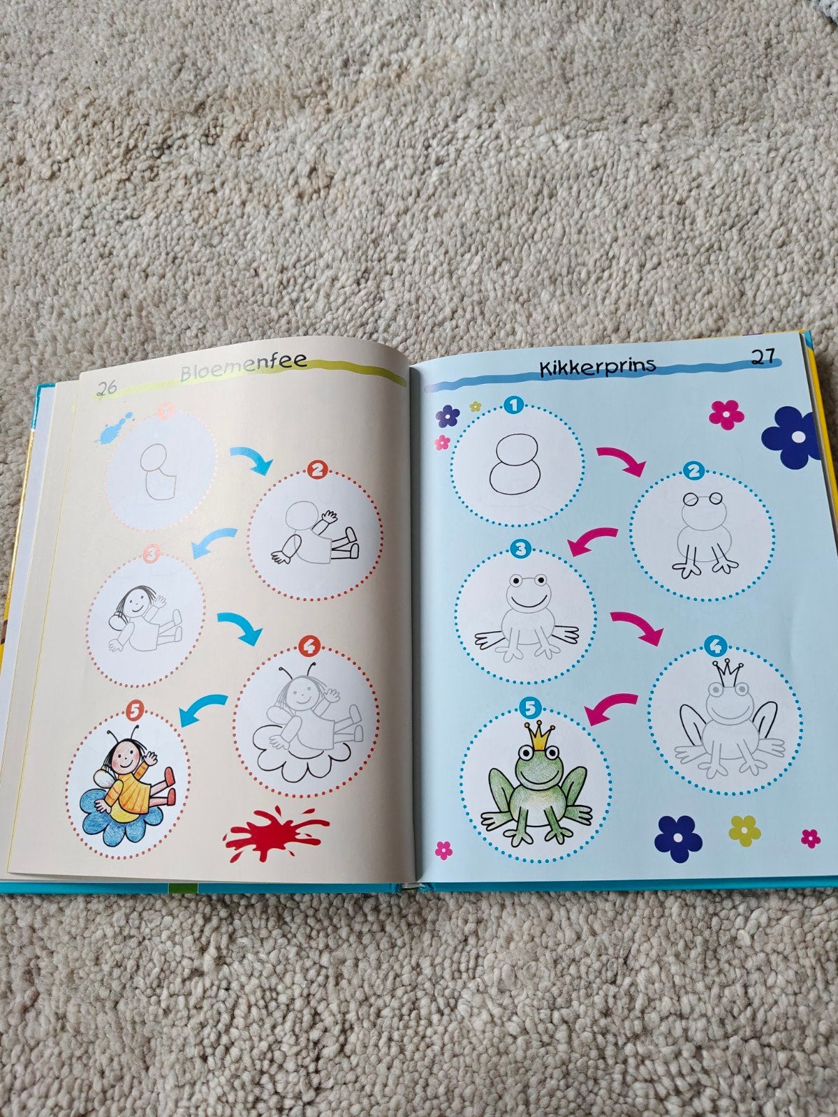 Leer Tekenen: Dieren en Sprookjesfiguren Boek, Ophalen, Zo goed als nieuw, Boek of Gids