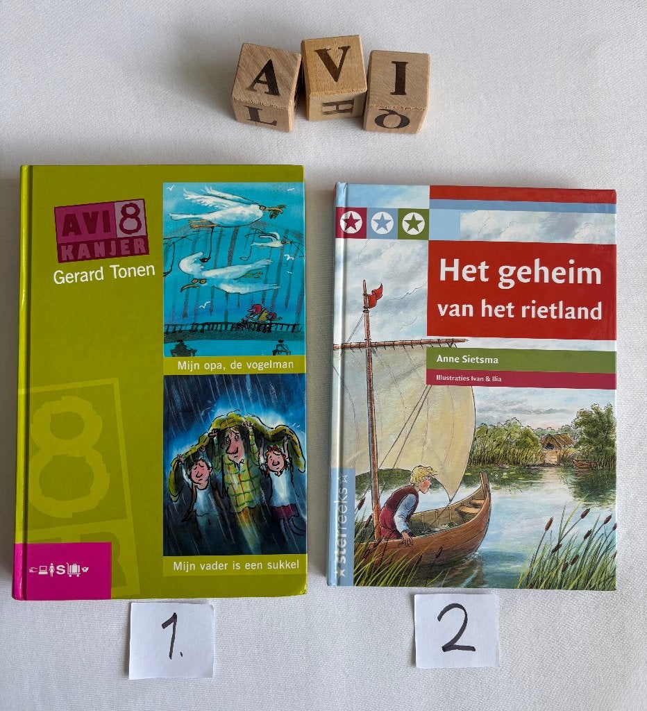 2 stuks: Leesboeken Boeken Avi ( 8 t/m 9, Ophalen of Verzenden, Zo goed als nieuw, Gerard Tonen AVI -8 7 - Anne Sielsma, Fictie algemeen