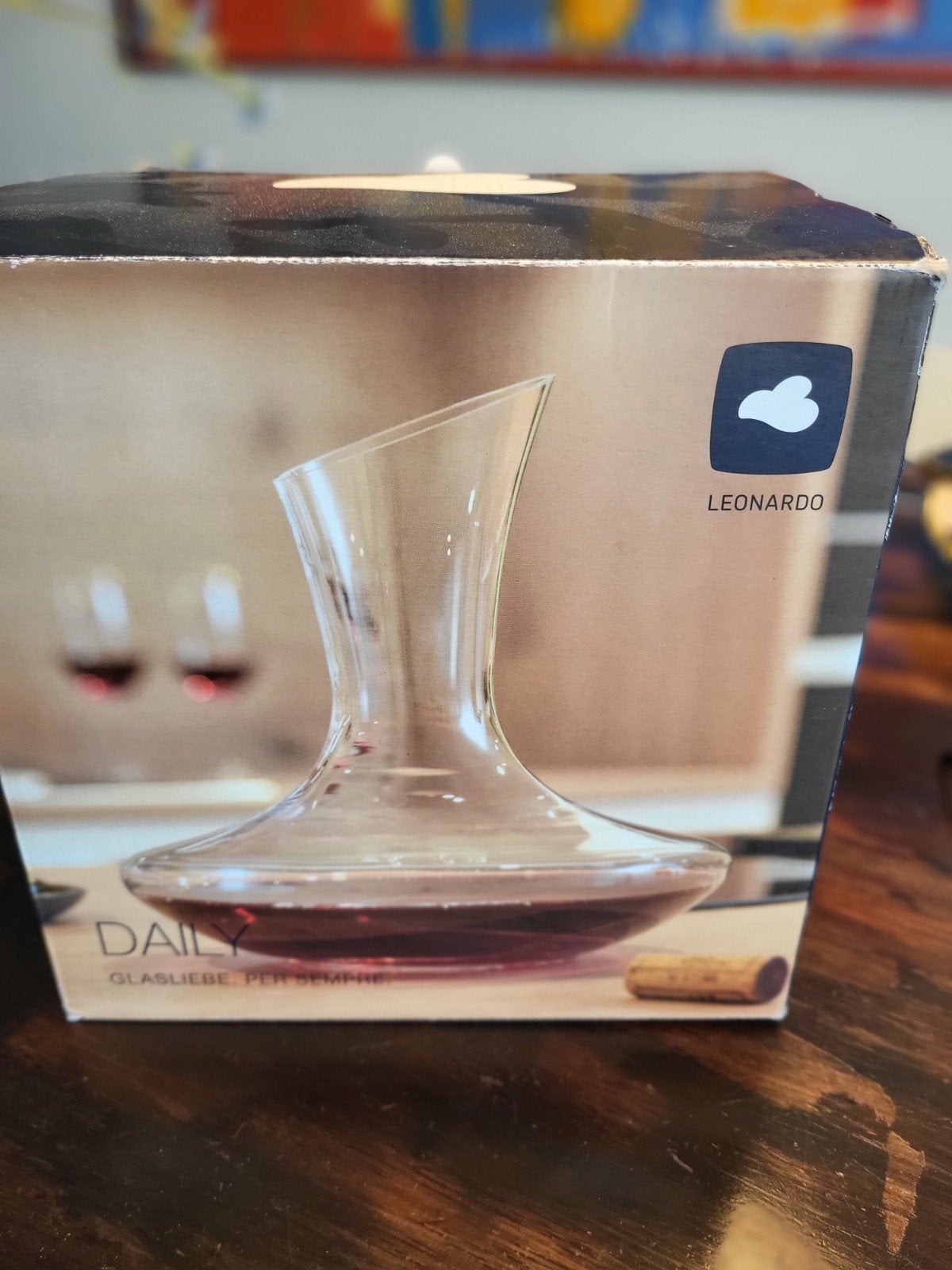 Leonardo Daily Wijn Decanteerkaraf - Nieuw in doos, Ophalen, Nieuw, Transparant, Glas