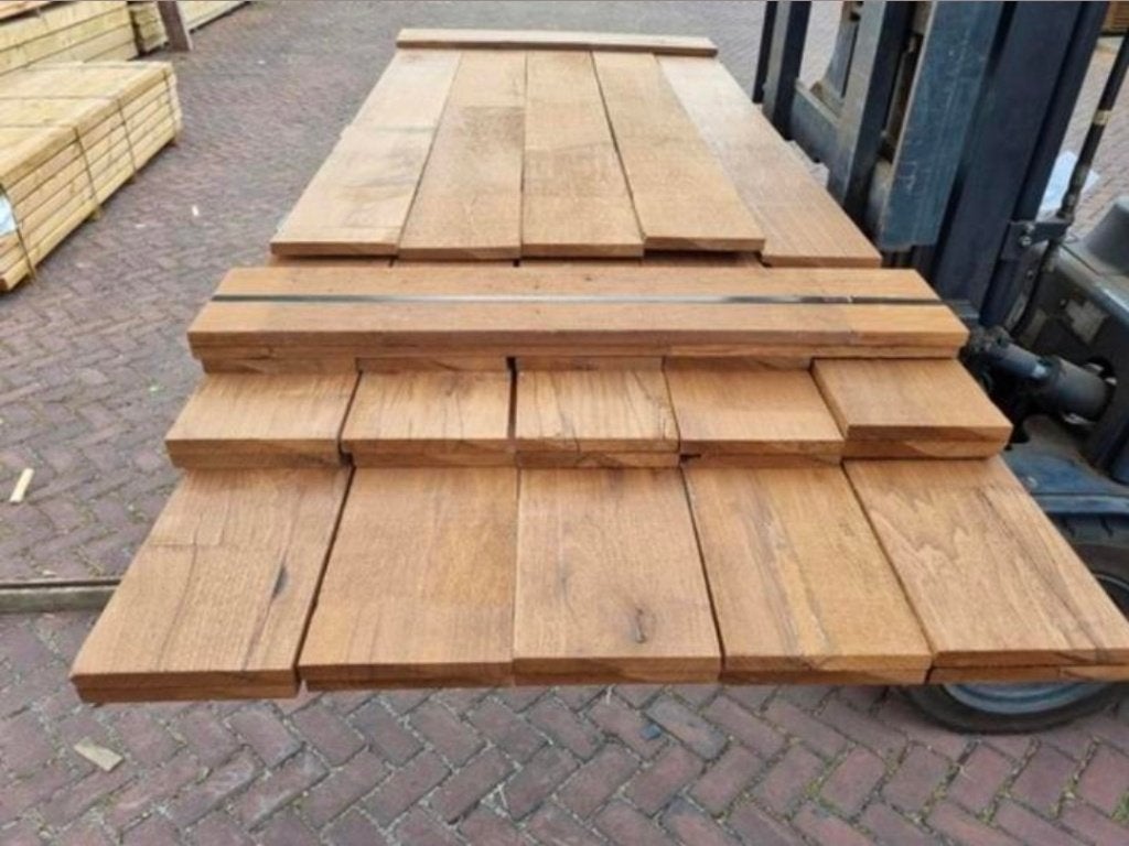Foto 2 van Hardhouten planken één kant geschaafd 2.0x19.5 cm- nr: HP271