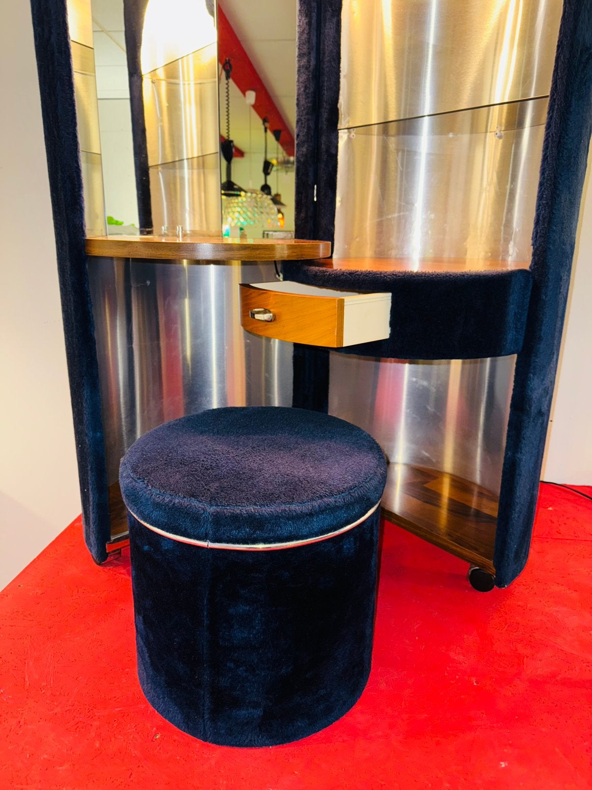 Vintage Luigi Massoni Poltrona Frau kaptafel Vanity Table, Ophalen of Verzenden