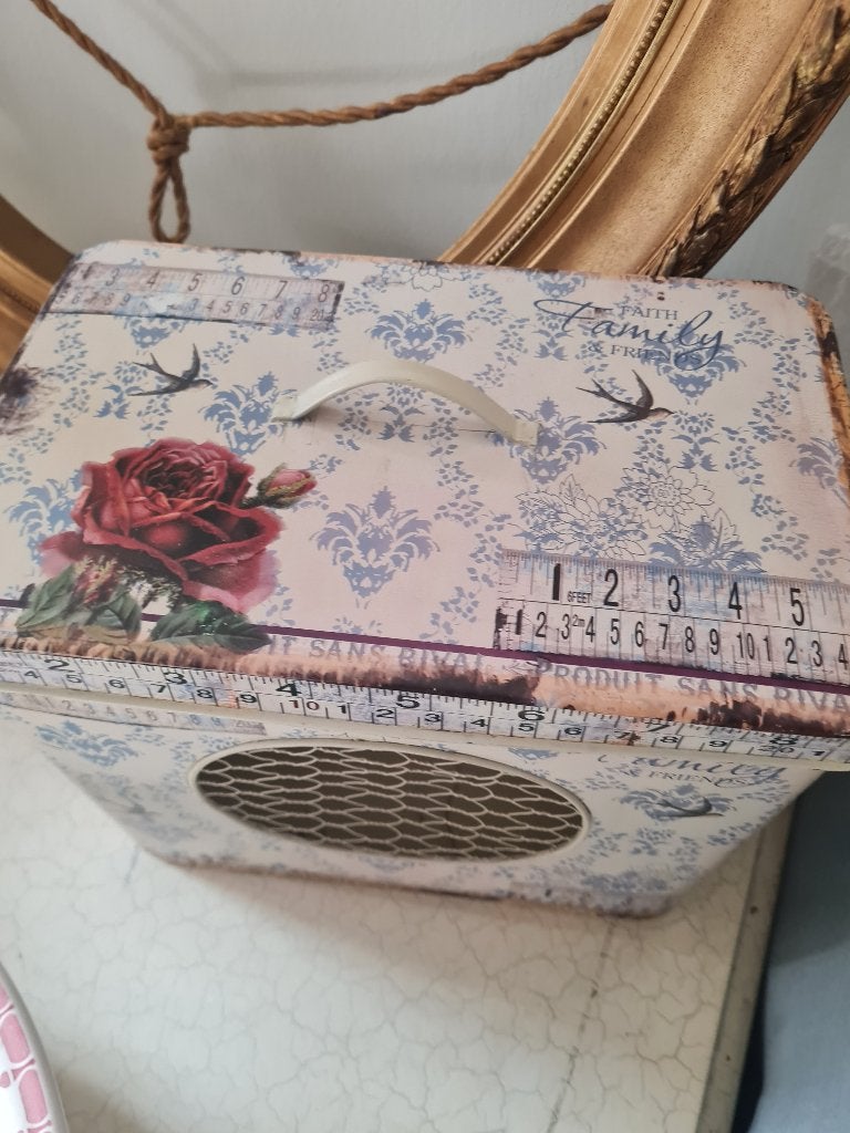 Groot romantisch opberg blik, metaal, Heikant 21 Kaatsheuvel, Belle Vieille Brocante, Ophalen of Verzenden, Zo goed als nieuw