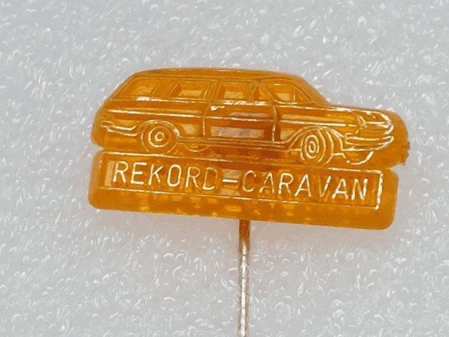 SP2278 Speldje Rekord-Caravan oranje, Ophalen of Verzenden, Gebruikt, Overige onderwerpen