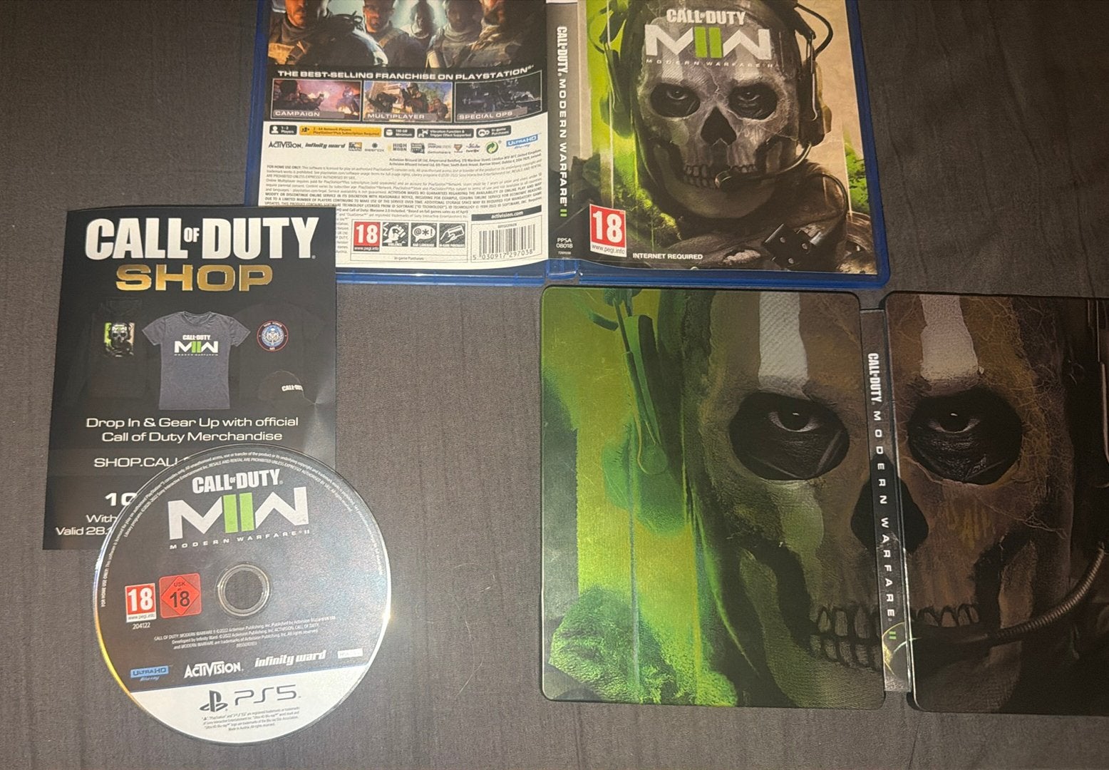 Call of Duty Modern Warfare II voor PS5, SteelBook-hoes., Spelcomputers en Games, Games | Sony PlayStation 5, Ophalen, Zo goed als nieuw