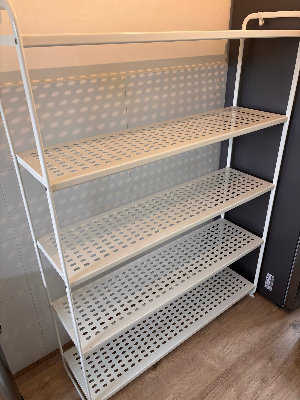 Witte stellingkast met 5 planken, Ophalen, Gebruikt