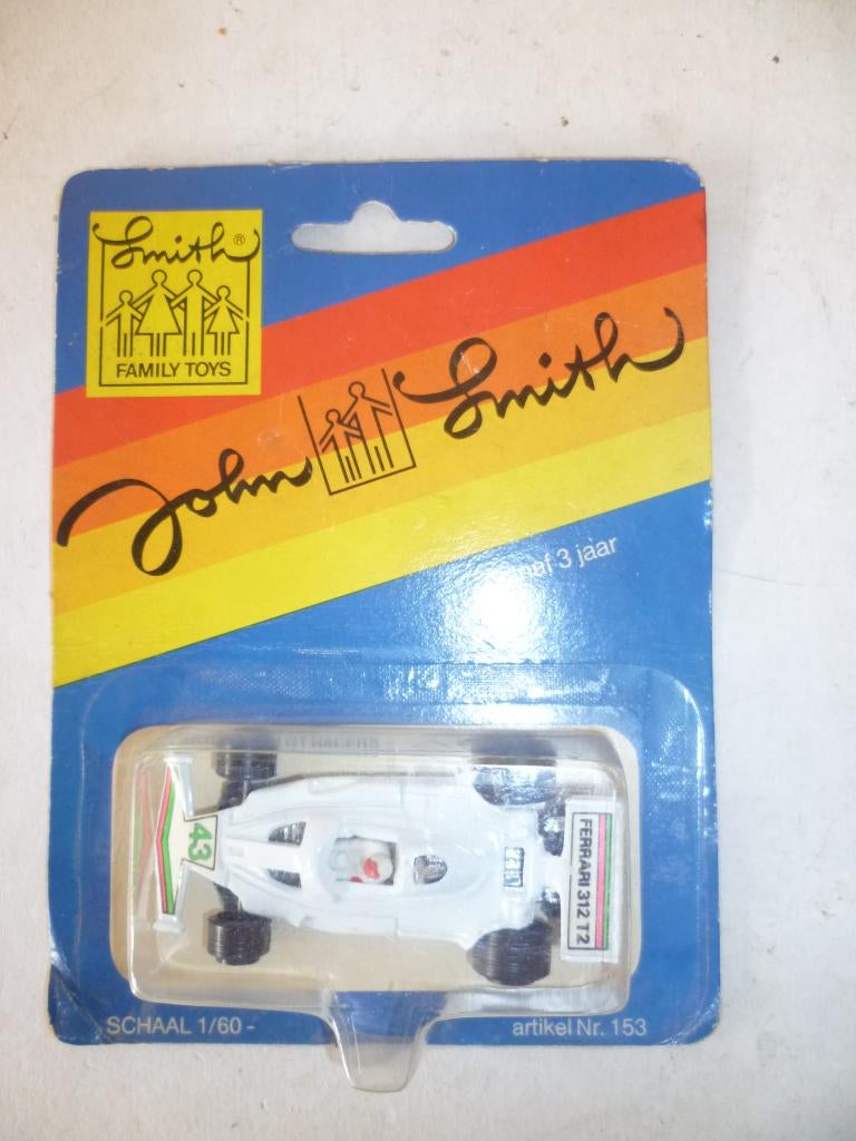 John Smith Family Toys Formule1 Ferrari 312 T2 1:60 auto, Hobby en Vrije tijd, Ophalen of Verzenden, Nieuw, Auto