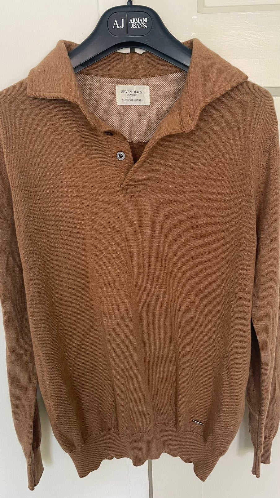 Te koop: wollen shirt/ trui, bruin, maat S, Ophalen of Verzenden, Zo goed als nieuw, Bruin