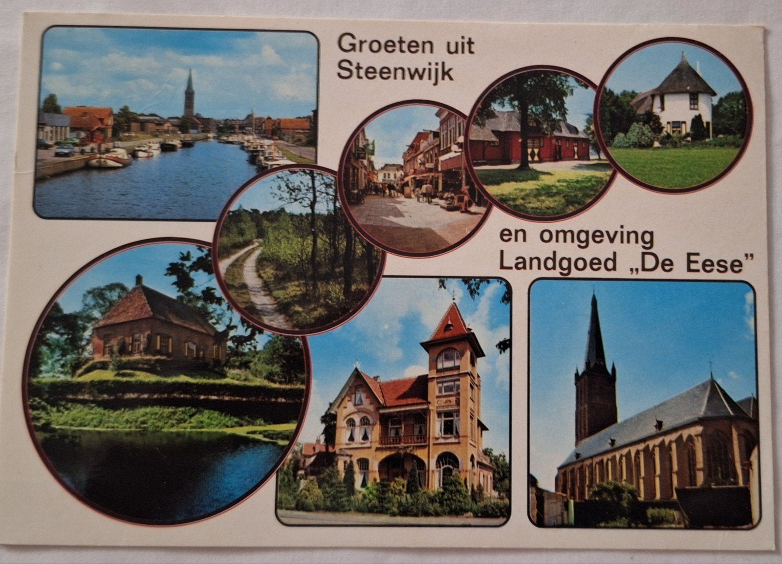 Oude Ansichtkaart Steenwijk en omgeving Landgoed De Eese, Verzamelen, Ophalen of Verzenden, 1980 tot heden, Gelopen, Overijssel