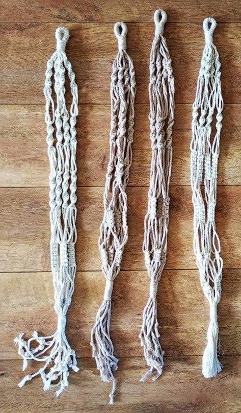 Plantenhangers. Macramé. 4 Mooie en zelfgemaakt!!!!, Ophalen of Verzenden, Nieuw
