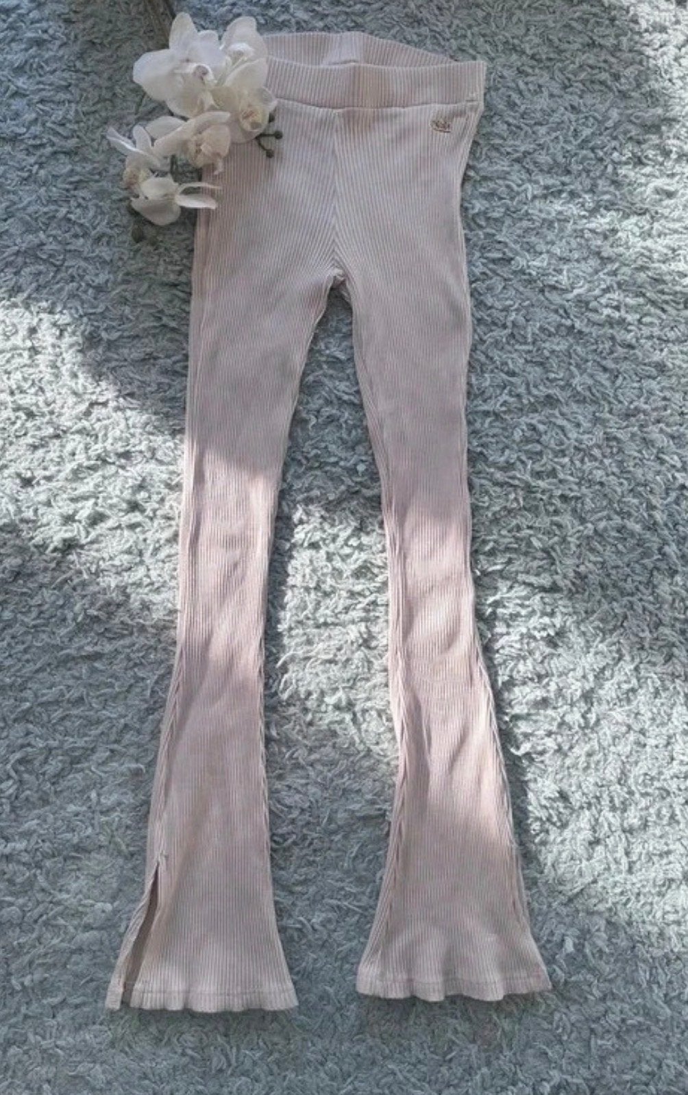 ZGAN, ribbel flared broek (legging) van Nik&Nik, maat 140, Ophalen of Verzenden, Zo goed als nieuw, Meisje, Broek