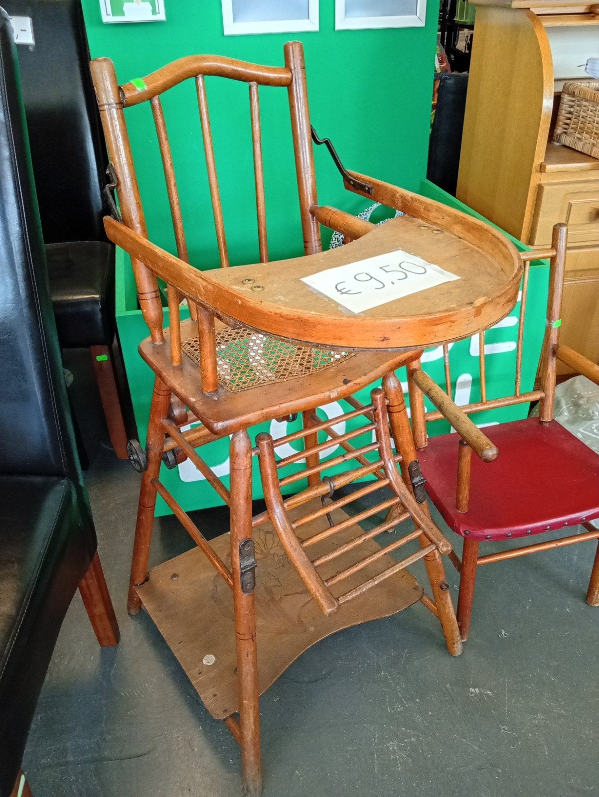 Antieke kinderstoel, hout, vintage, Ophalen