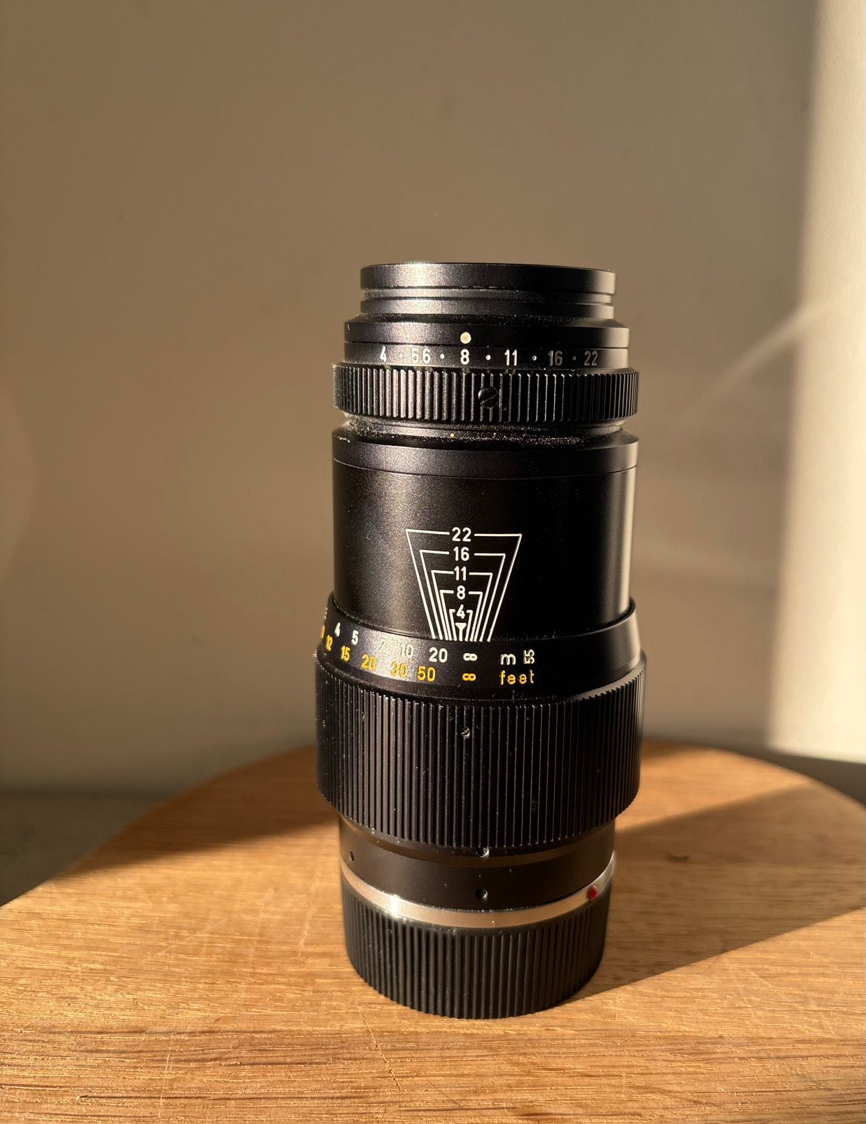 Leica M Tele Elmar 135mm f4, Ophalen of Verzenden, Gebruikt, Telelens