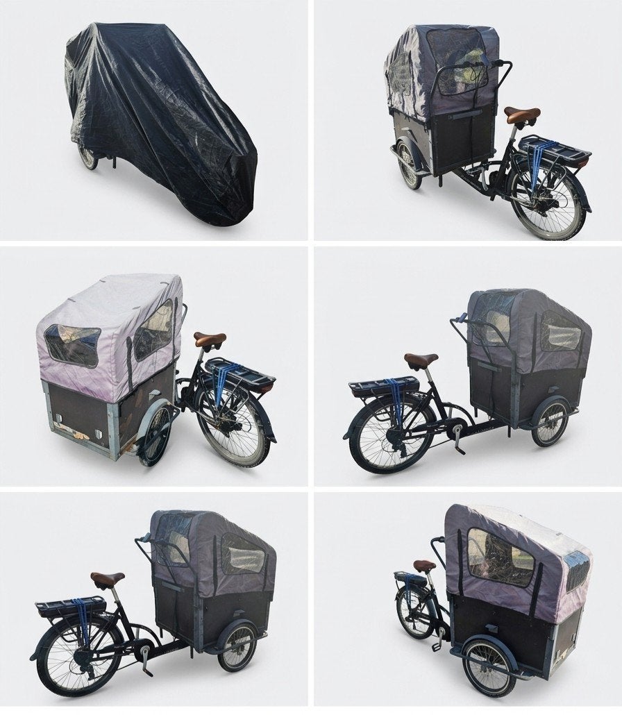 vogue troy elektrische bakfiets compleet, Gebruikt, Huif, 2 kinderen, Trommelrem