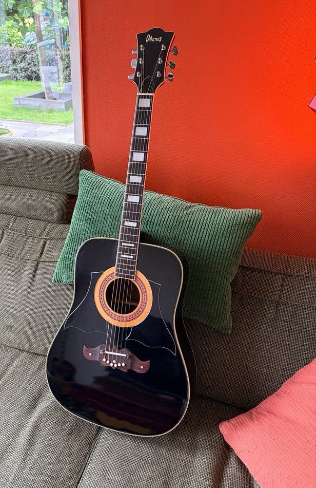 Ibanez Concord 752 “Black beauty” (Vintage), Muziek en Instrumenten, Ophalen, Gebruikt, Western- of Steelstringgitaar