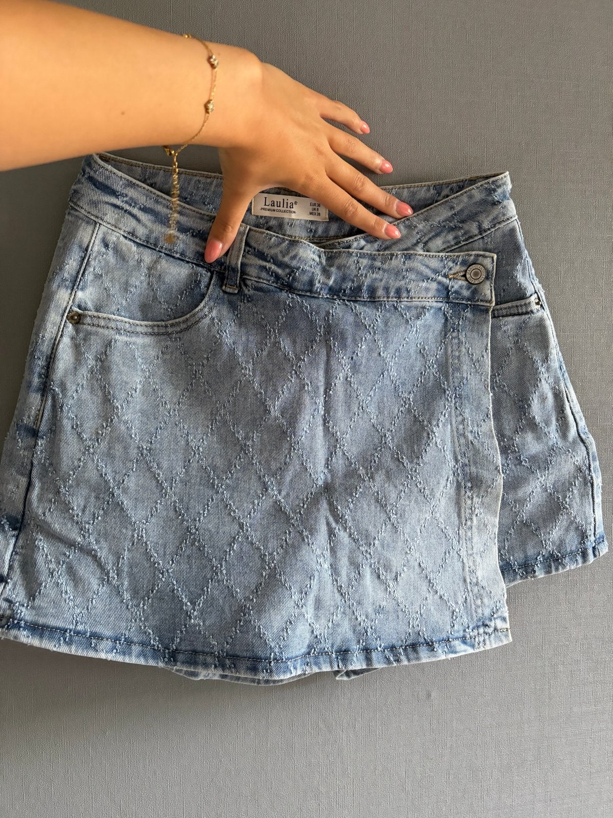 Laulia Broekrokje met stretch - Maat S, Blauw, Ophalen of Verzenden, Zo goed als nieuw, Maat 36 (S)
