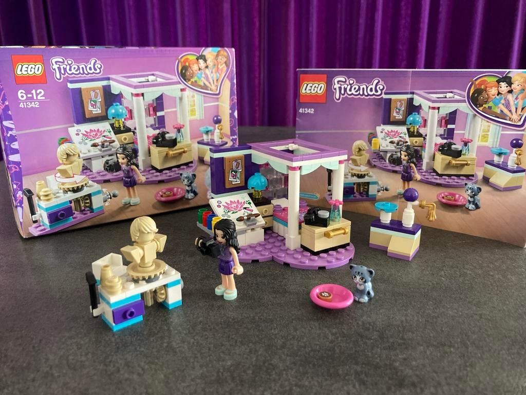 LEGO Friends 41342 Emma's luxe slaapkamer - Zo goed als nieu, Ophalen of Verzenden, Zo goed als nieuw, Complete set, Lego