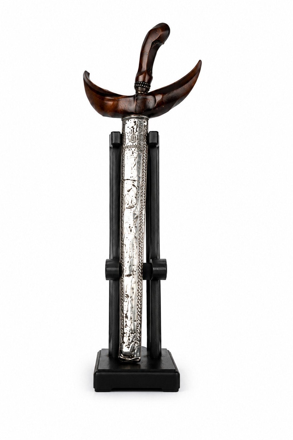 Indonesische Kris met Zilveren Schede - 44 cm, Ophalen of Verzenden, Zilver