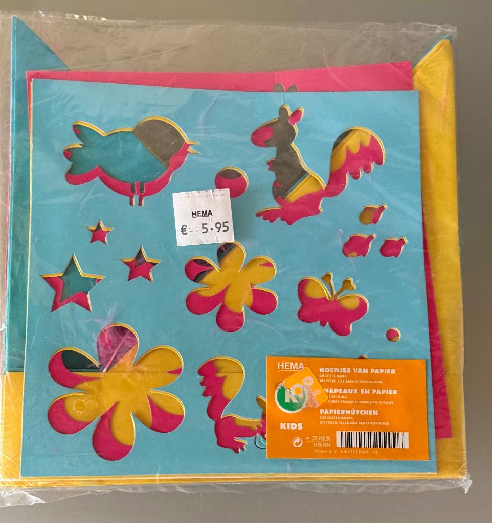 HEMA Kids Knutselset – Hoedjes van Papier maken, Ophalen of Verzenden, Nieuw