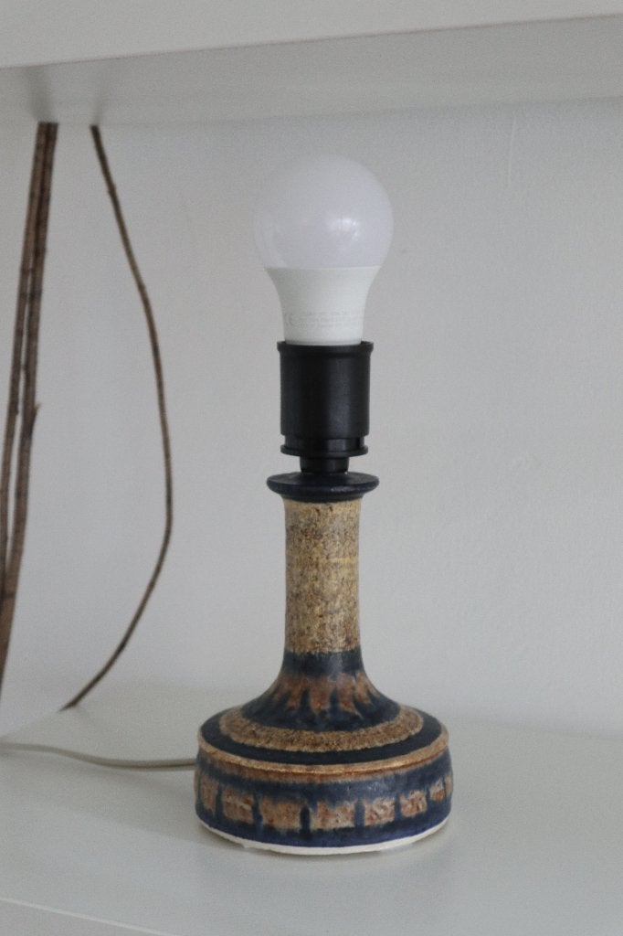 Vintage keramieken tafellampvoet / germany retro mid century, Gebruikt, Overige merken, Vintage, Meerkleurig