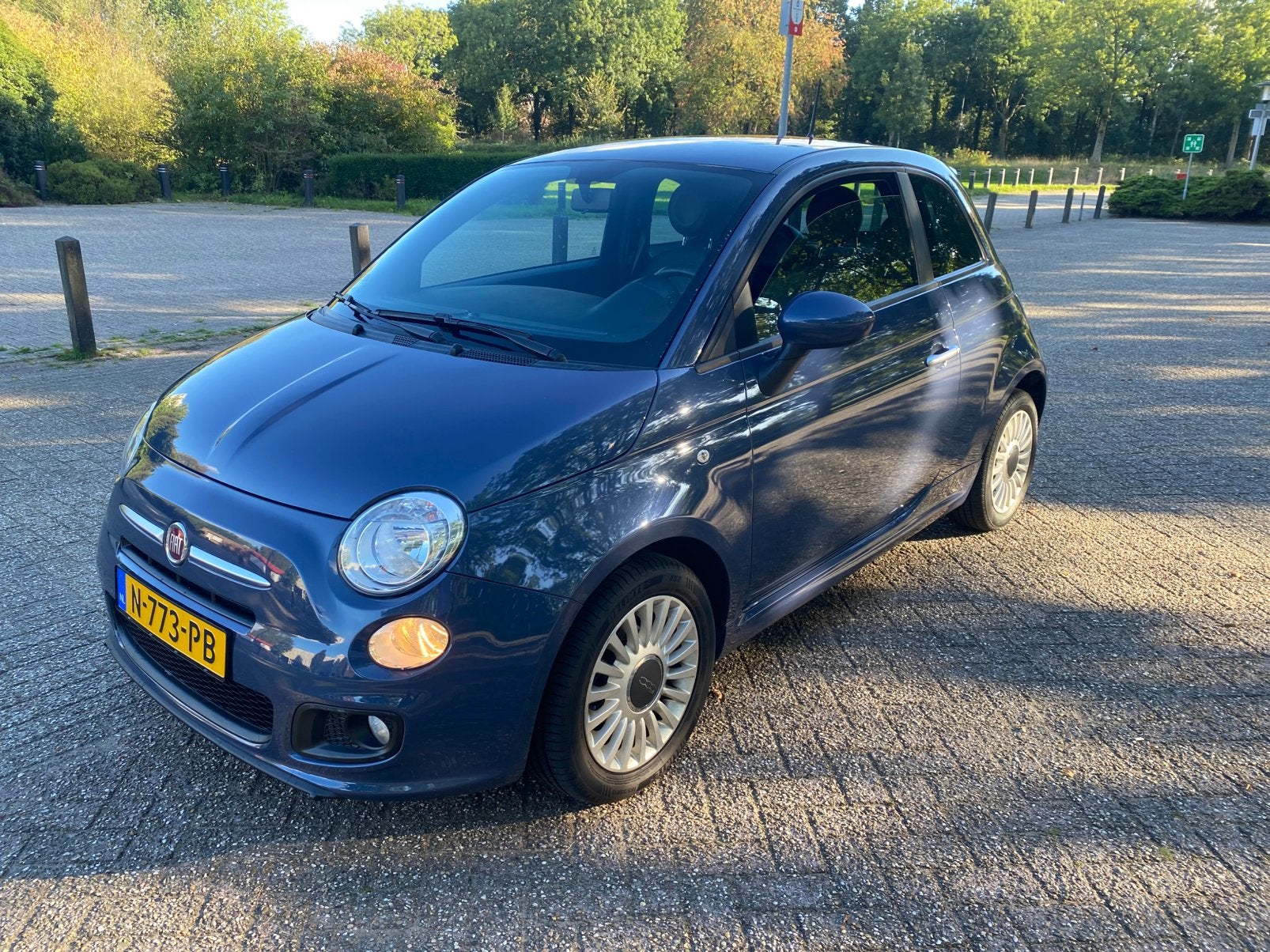 Fiat 500 1.2 C 2013 Blauw - APK 10-2027, Voorwielaandrijving, 1242 cc, 4 cilinders, 840 kg