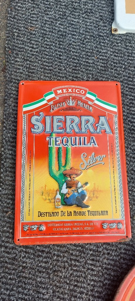 Reclamebord Sierra Tequila Silver, Ophalen of Verzenden, Nieuw, Reclamebord