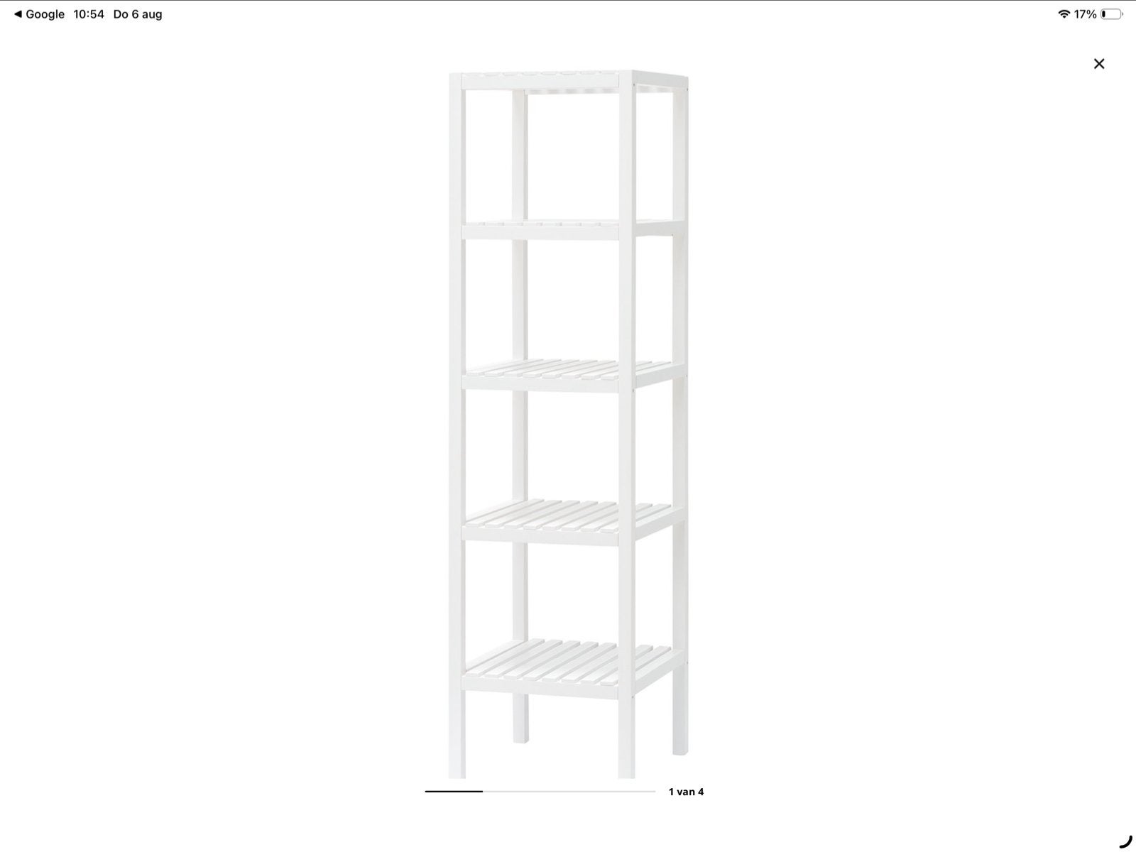 IKEA MUSKAN Stellingkast Wit, Ophalen, Gebruikt