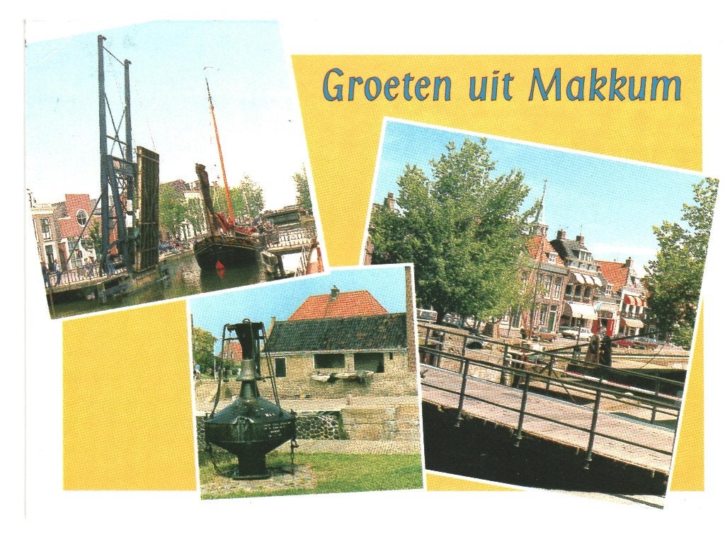 43036 Makkum Friesland 80+ Gelopen met postzegel, Verzenden, 1980 tot heden, Gelopen, Friesland