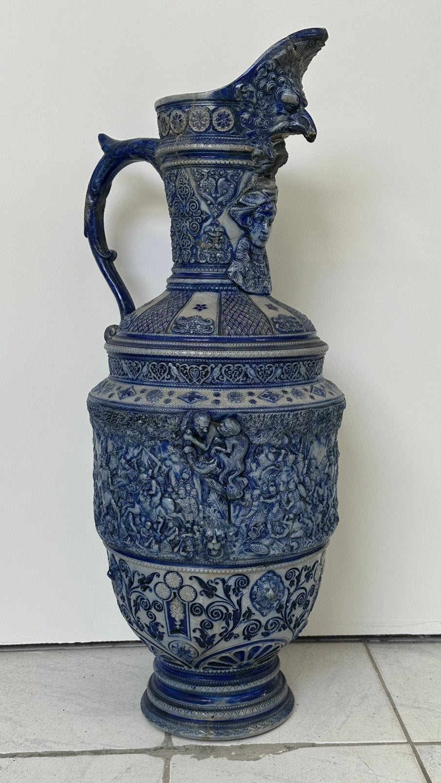 Westerwald schenk kruik 1850/1900, Antiek en Kunst, Ophalen