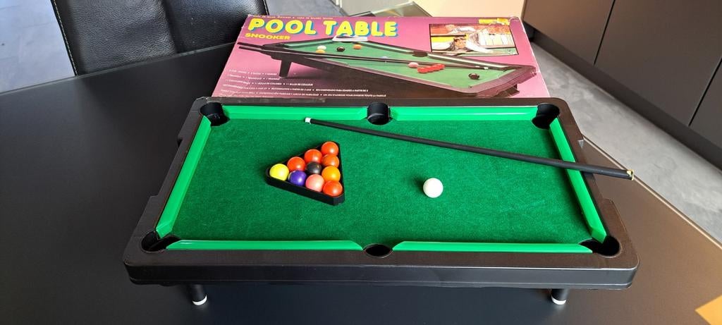 Leuk mini poolbiljart voor kinderen., Ophalen, Gebruikt