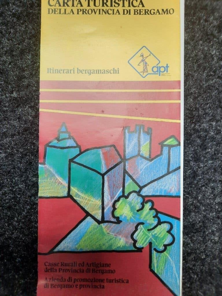 carta turistica della provincia di BERGAMO, 2000 tot heden, Italië, Ophalen of Verzenden, Landkaart