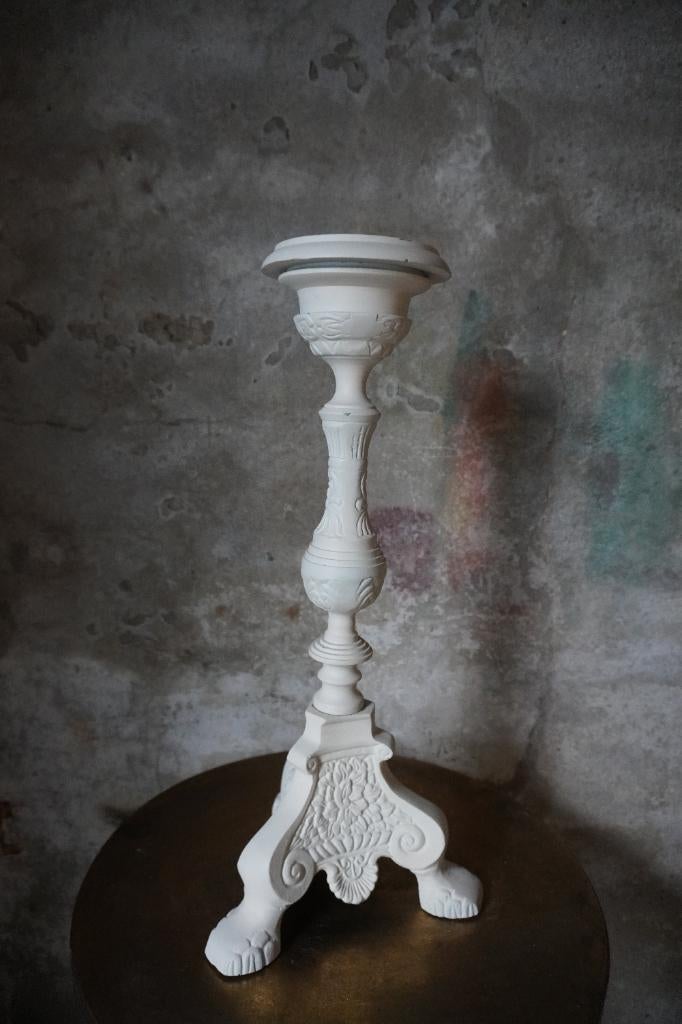 Metalen kandelaar - Crème, 50cm x 23cm, Na, 50 tot 75 cm, Na, Ophalen of Verzenden