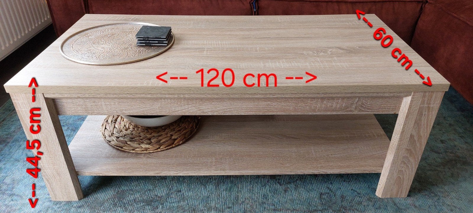 Licht houten salontafel en tv kast, Ophalen, 100 tot 150 cm, 50 tot 100 cm, Zo goed als nieuw