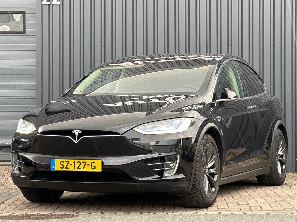 Tesla Model X 100D 6p. SOH 88%, Auto's, Tesla, Gebruikt, Zwart, Vierwielaandrijving, 2250 kg