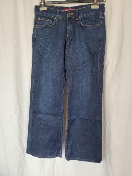 Gave spijkerbroek met uitlopende pijpen mt M Indian Rose, Kleding | Dames, Blauw, ., Ophalen of Verzenden, Zo goed als nieuw
