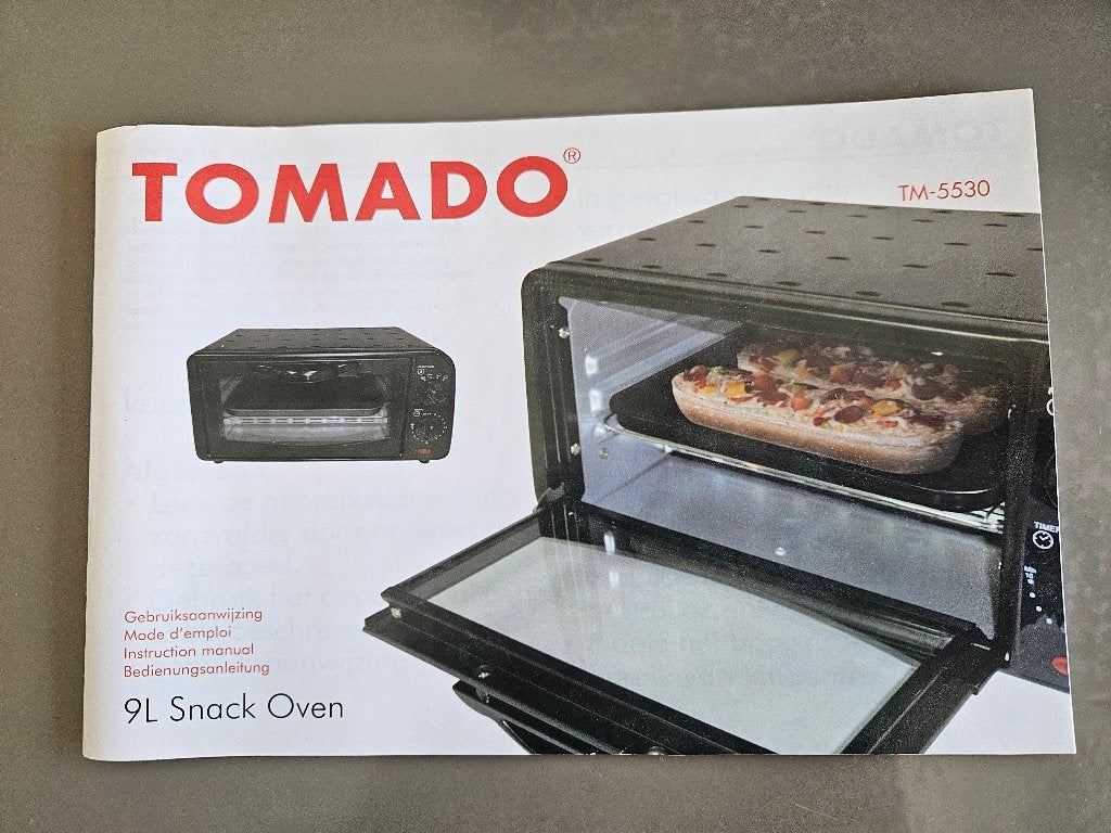 Tomado TM-5530 9L Snack Oven - Compacte Mini-oven, Ophalen, Minder dan 45 cm, Overige merken, Minder dan 45 cm