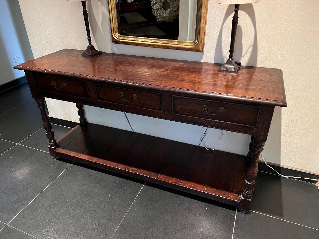 Sidetable met 3 lades, Huis en Inrichting, Tafels | Sidetables, Ophalen, Zo goed als nieuw, 150 tot 200 cm, 25 tot 50 cm