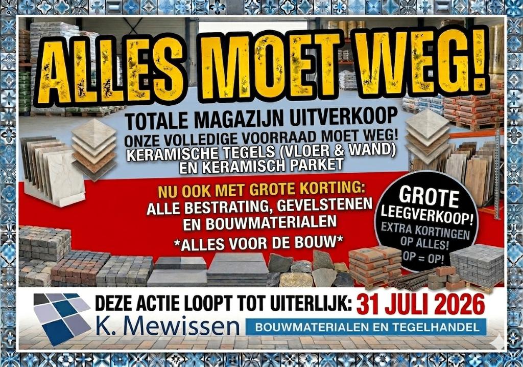 Vloertegels, Ophalen, 60 cm of meer, Keramiek, Nieuw