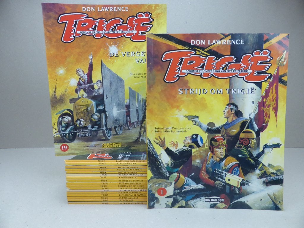 Trigie 1 t/m 19 - complete Big Balloon serie, Complete serie of reeks, Ophalen of Verzenden, Gelezen, Don Lawrence