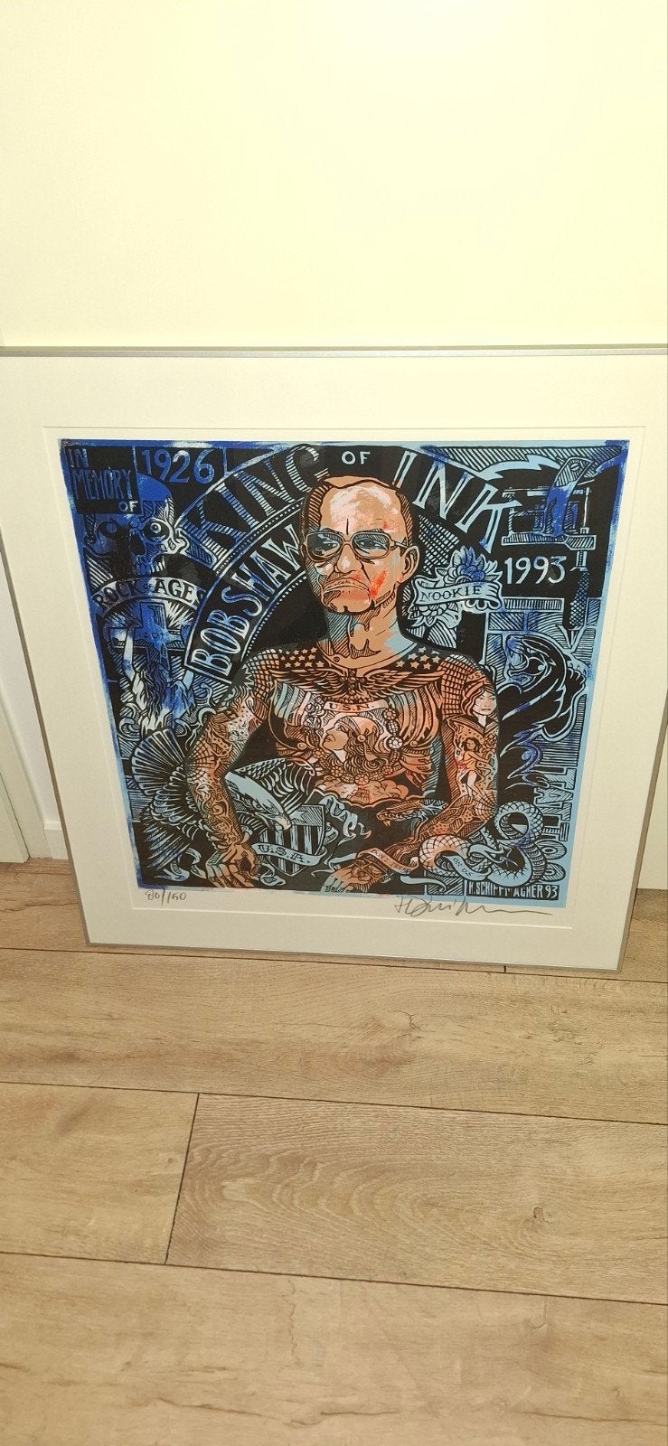 Zeefdruk Henk Schiffmacher - King of Ink Bob Shaw, Antiek en Kunst, Ophalen