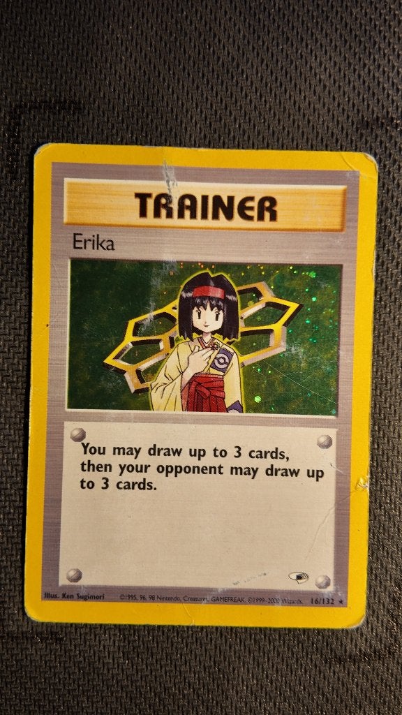 Erika 16 Gym Heroes | Pokemon kaart, Ophalen, Zo goed als nieuw, Losse kaart, Foil