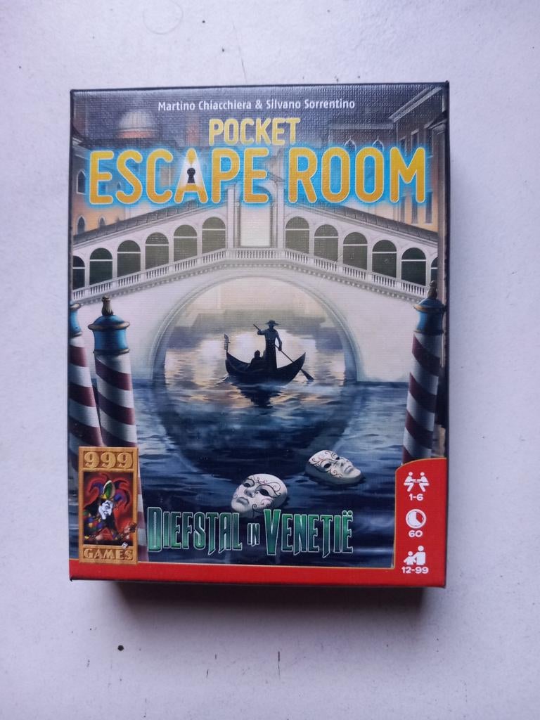 Pocket Escape Room: Diefstal in Venetië (999 Games), Hobby en Vrije tijd, Gezelschapsspellen | Bordspellen, Vijf spelers of meer