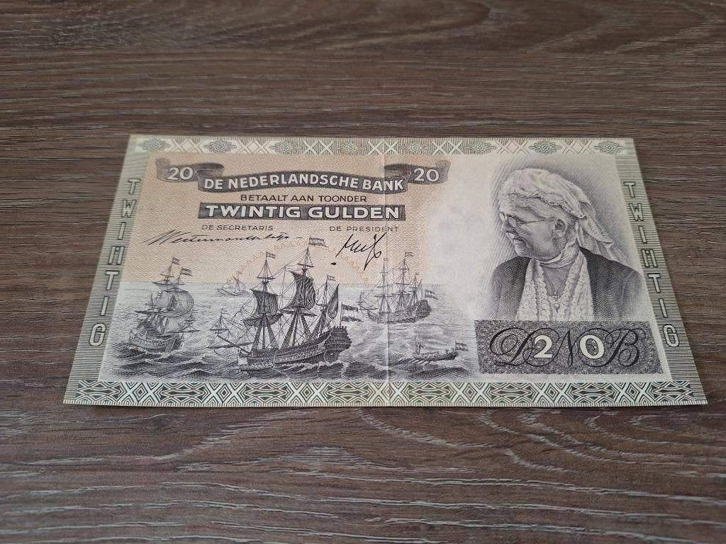 Prachtig biljet 20 gulden Emma, 1941, Ophalen of Verzenden, 25 gulden