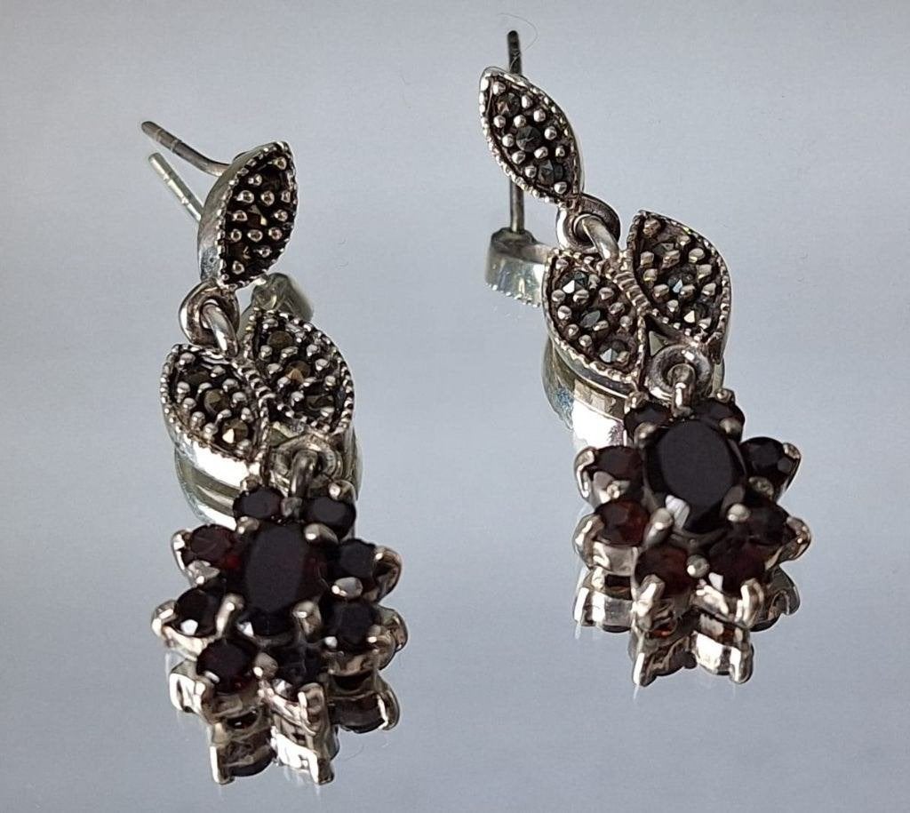 925 Zilveren Oorbellen met Granaat, Sieraden, Tassen en Uiterlijk, Zilver en edelstenen, Vagif.hamidov@hotmail.com, Nieuw, Ophalen of Verzenden