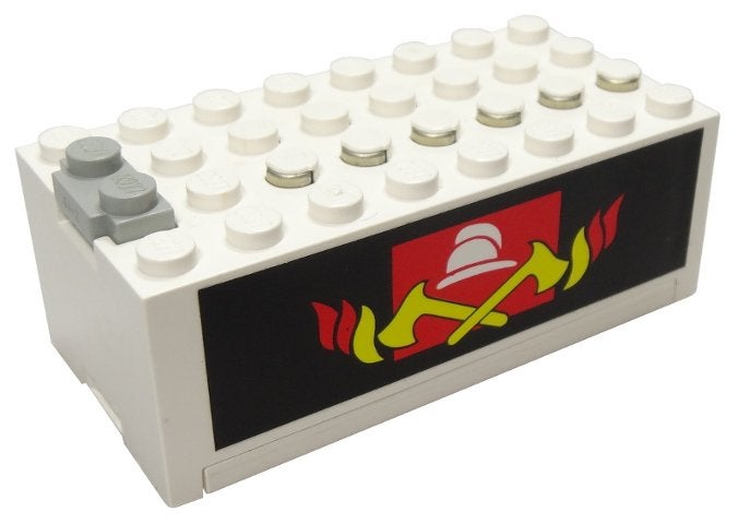 Lego Electric 9V Battery Box Small with Fire Pattern on Both, Kinderen en Baby's, Speelgoed | Duplo en Lego, Lego, Overige typen