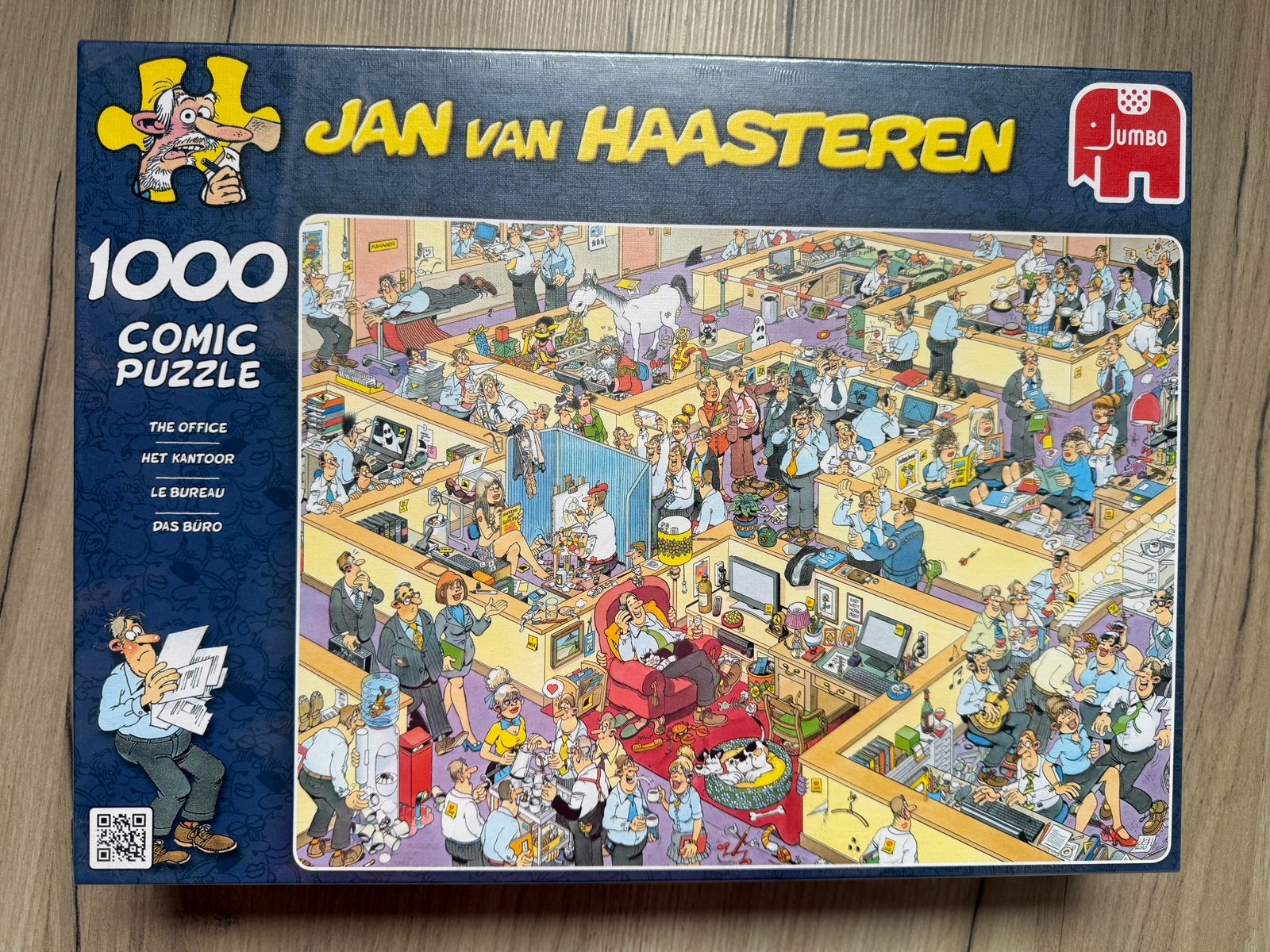 Nieuw in plastic: puzzel 1000 Jan van Haasteren: Het kantoor, Ophalen of Verzenden, 500 t/m 1500 stukjes, Nieuw, Legpuzzel