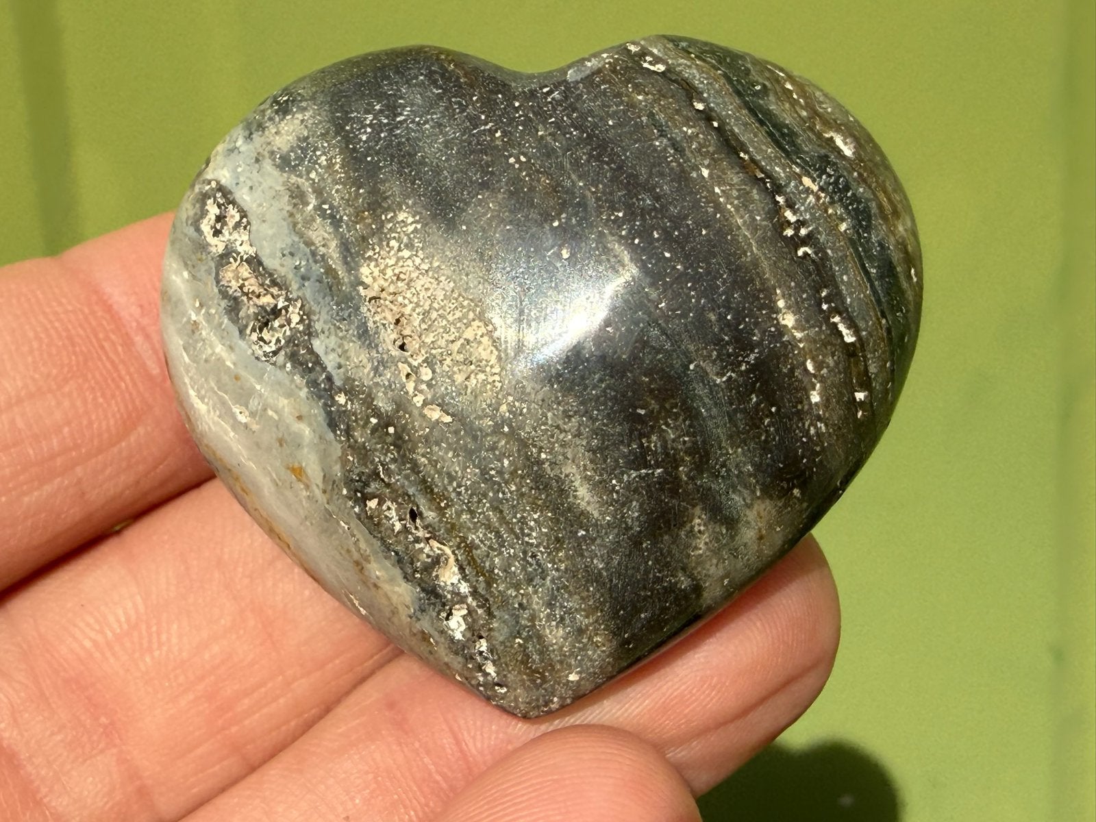 Oveaan Jaspis hartje mineralen, Ophalen of Verzenden, Mineraal