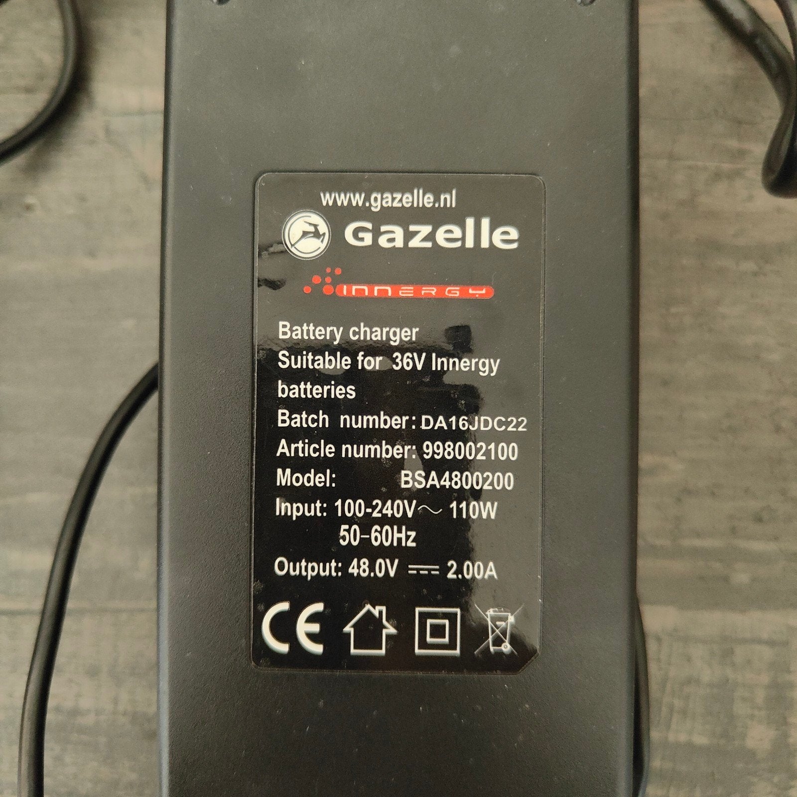 Gazelle innergy oplader, Ophalen of Verzenden, Gebruikt