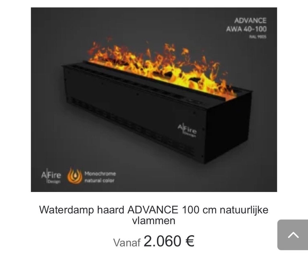 Afire - waterdampcassette 1000 - elektrische sfeerhaard, Huis en Inrichting, Ophalen, Afire, Afire, Elektrische haard
